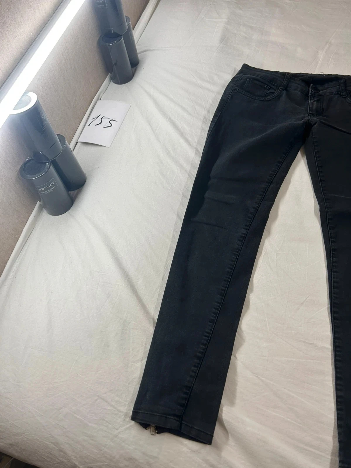 Zwarte slim vintage jeans – photo 3